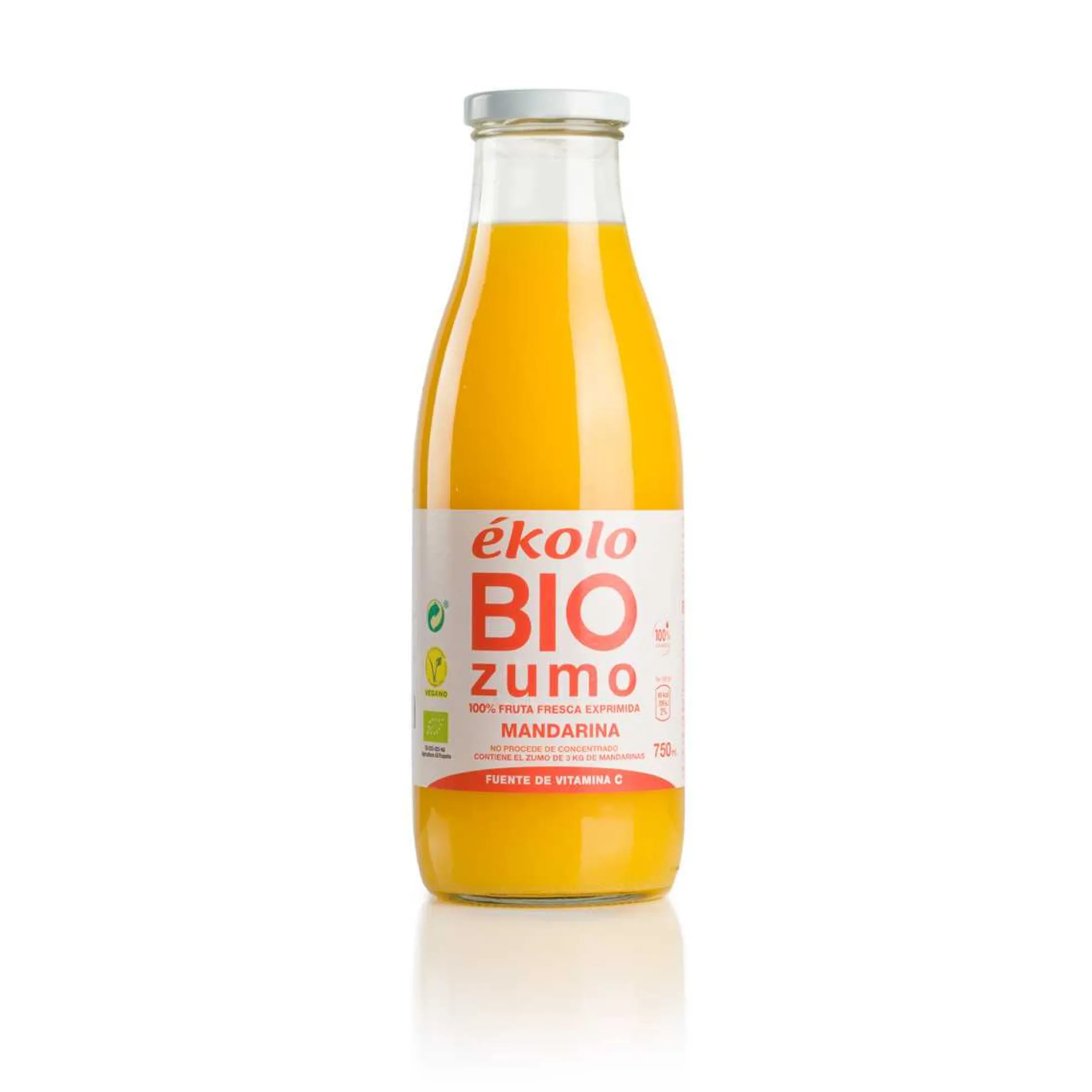 Zumo de Mandarina Bio 100% exprimido Ékolo 750 ml