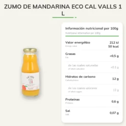 Zumo de Mandarina ECO Cal Valls 1 L