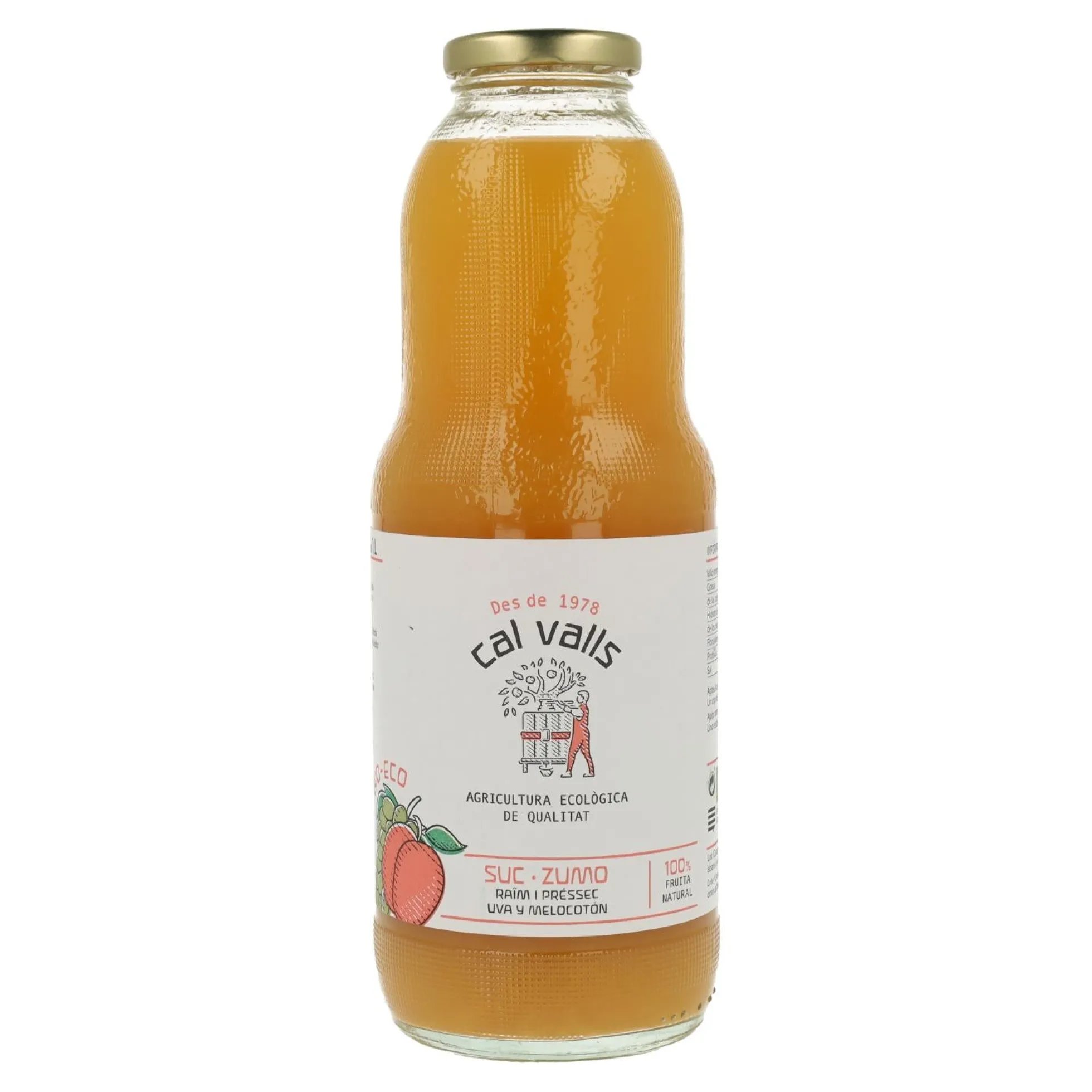 Zumo de Melocotón y Uva ECO Cal Valls 1 L