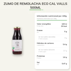 Zumo de Remolacha Eco Cal Valls 500ml