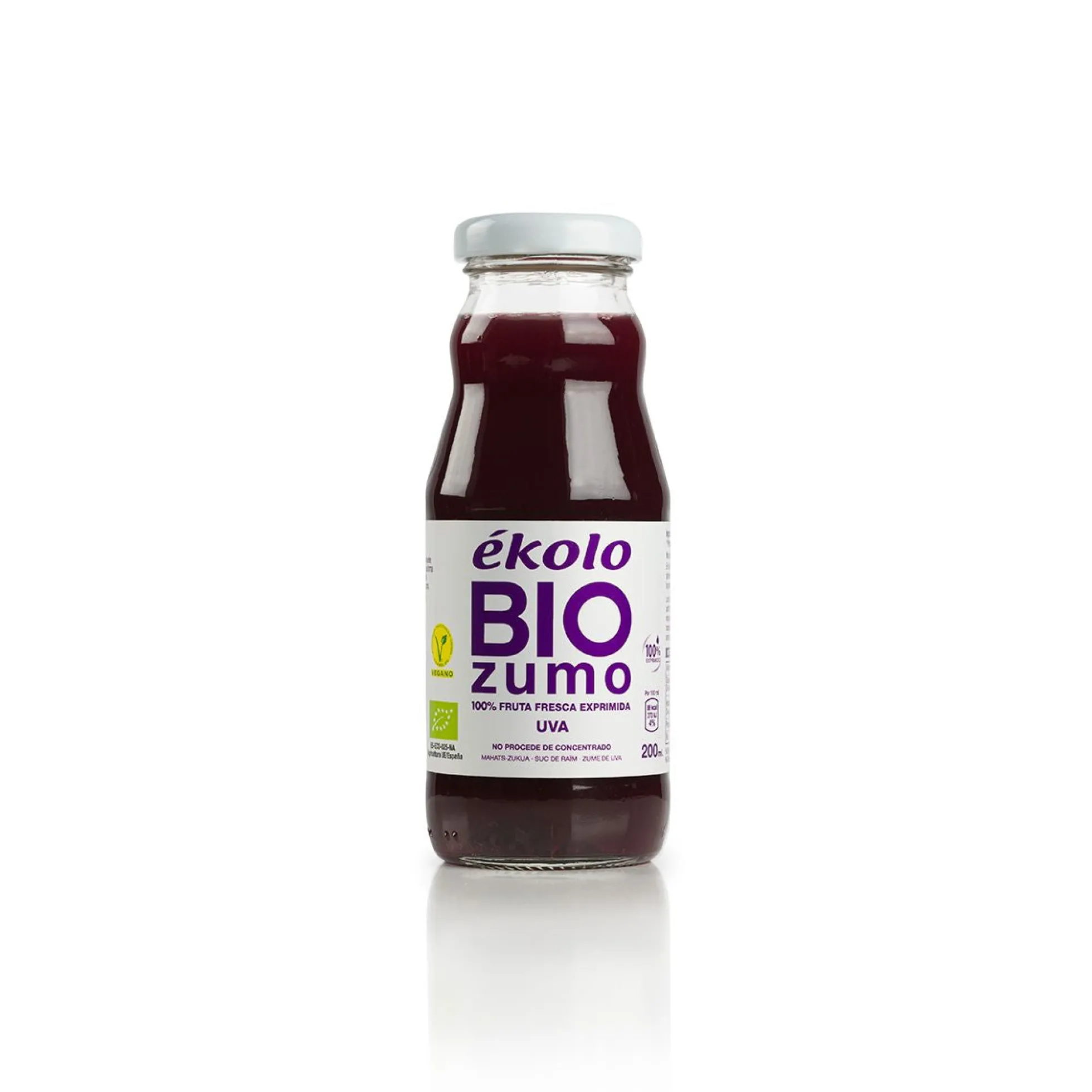 Zumo de Uva Negra BIO 100% exprimido Ékolo 200ml