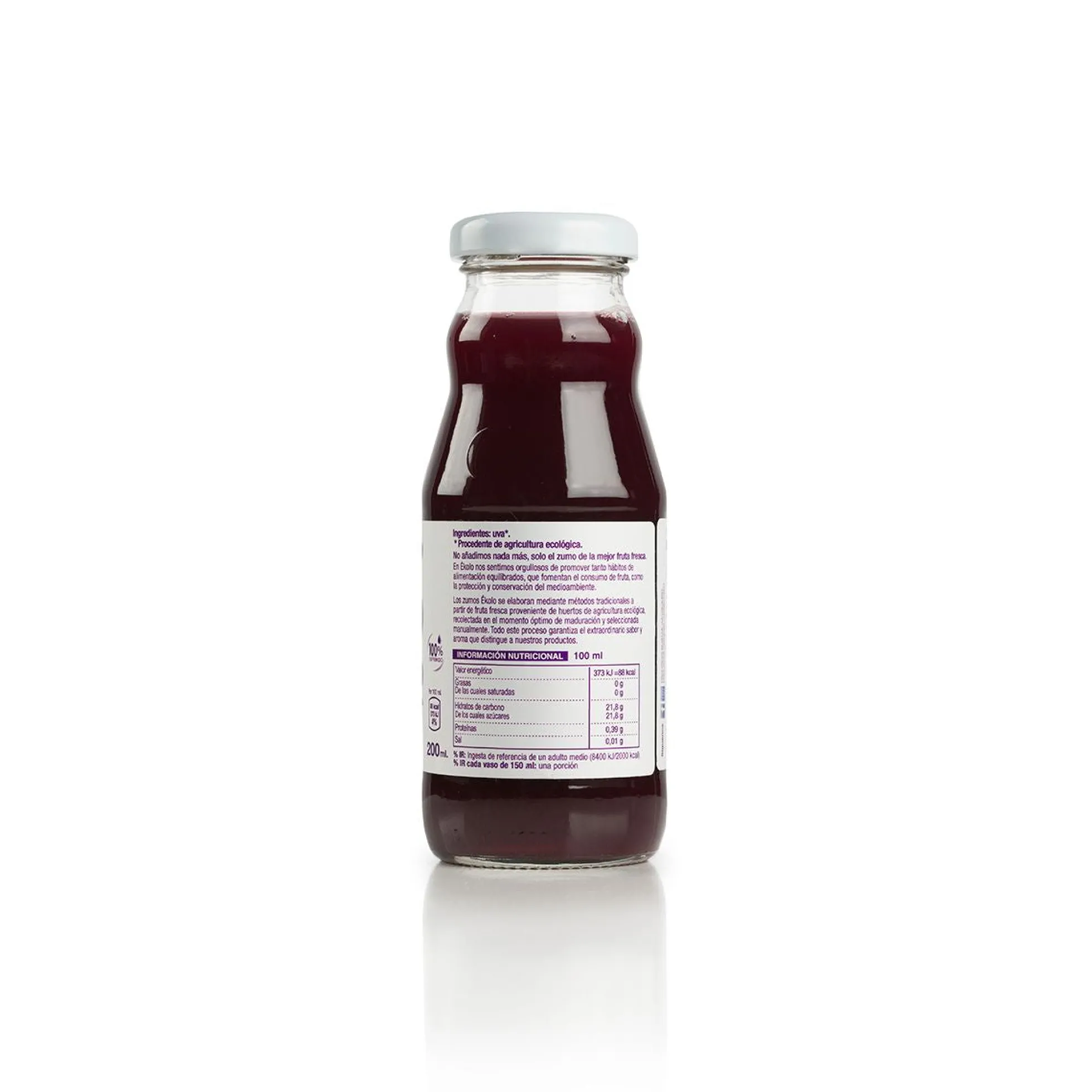 Zumo de Uva Negra BIO 100% exprimido Ékolo 200ml