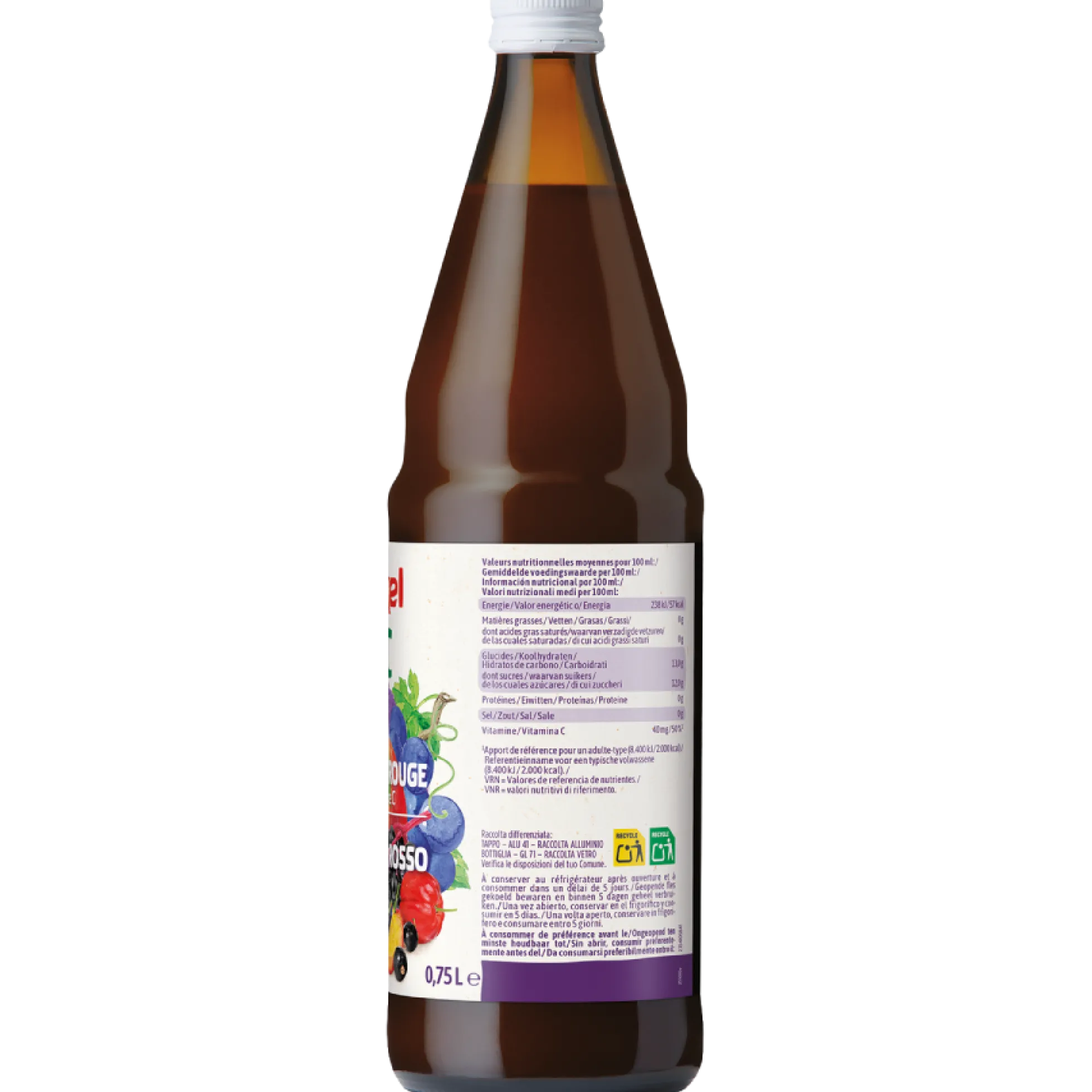 Zumo Multifrutas Frutos Rojos BIO Voelkel 750ml