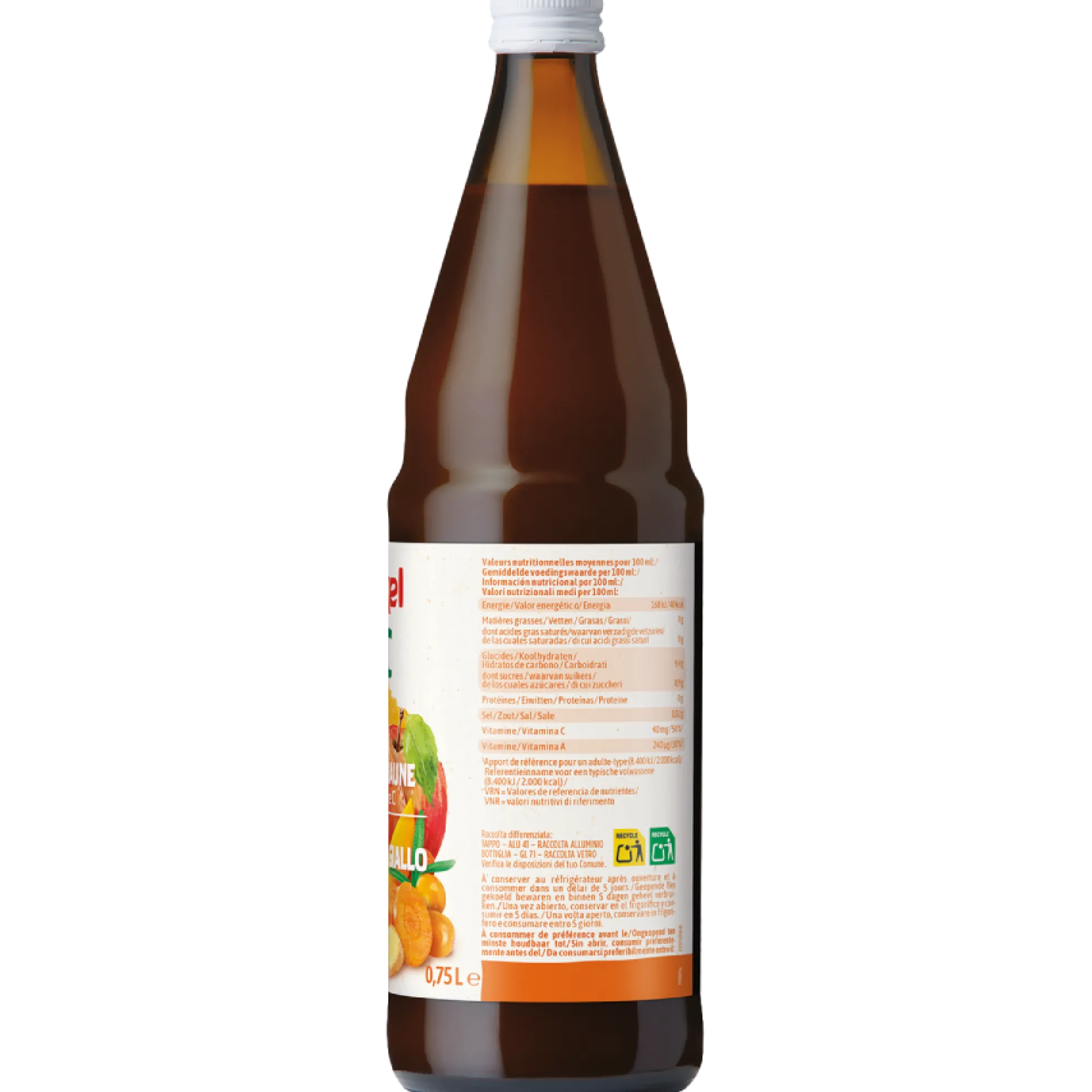 Zumo Multifrutas Vitaminas C y A BIO Voelkel 750ml